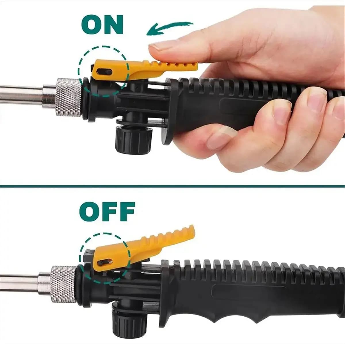 ABJA 72cm High Pressure Washer for Auto, Garden, Flexible Pipe with Spray Nozzle, Washing and Cleaning Tool