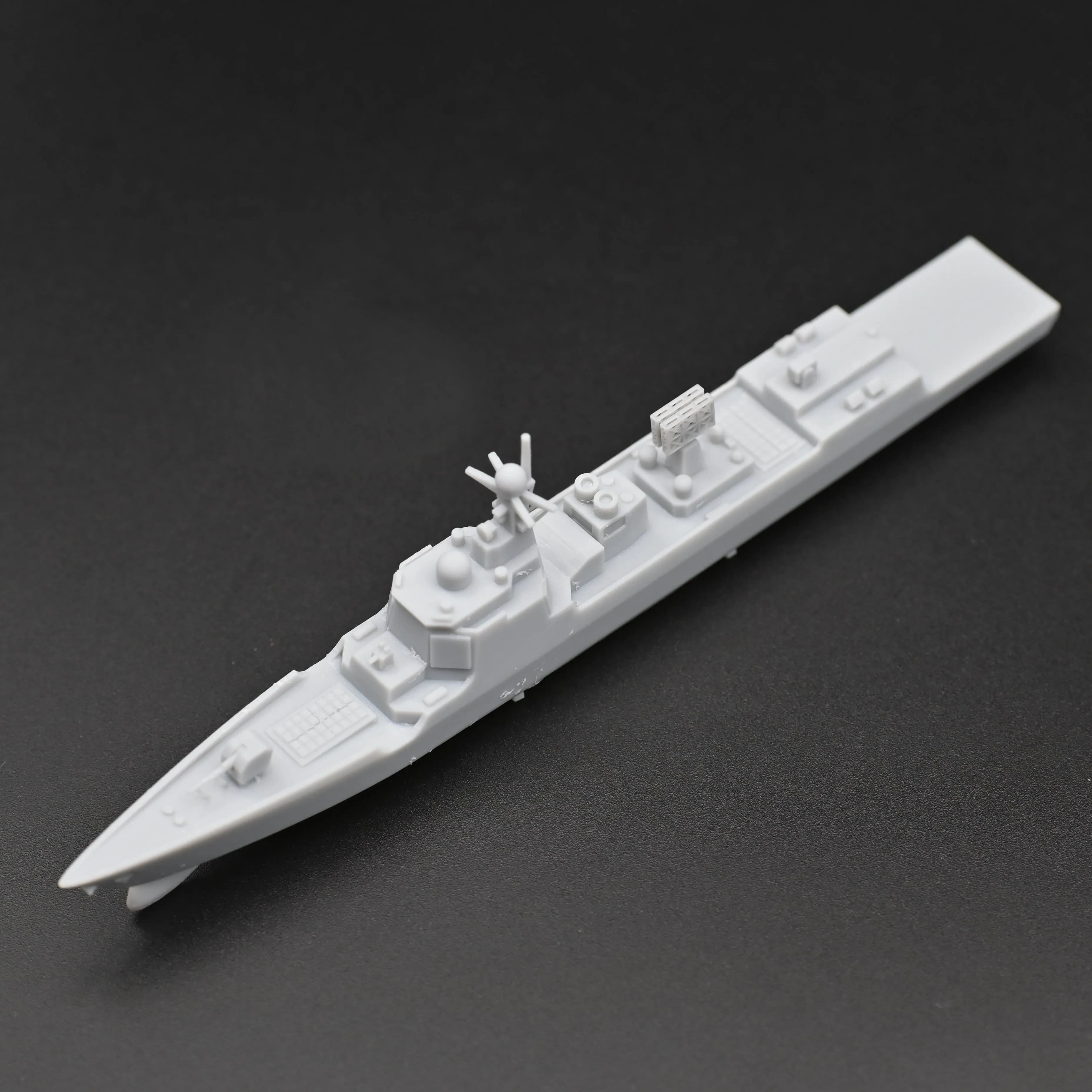 2PCS 1/2000 1500 1250 Scale Type 052DL Tangshan-class Destroyer Model 3D Printed Full-Hull Waterline Warship for DIY Collection