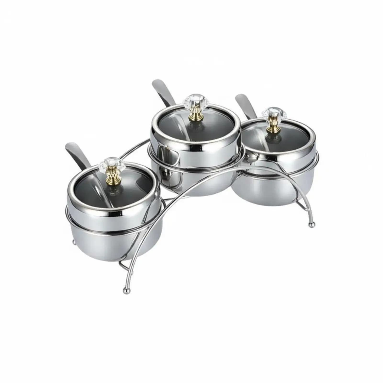 Stainless Steel Seasoning Container Set Rust-Resistant Stainless Steel Seasoning