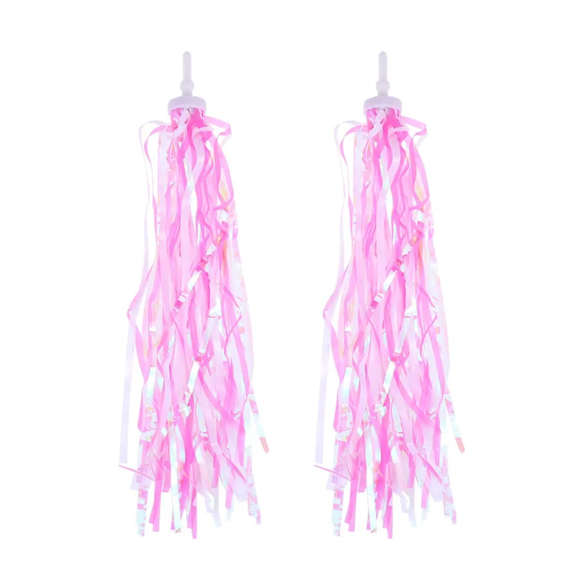 6Pairs Kids Bike Handlebar Streamers Glossy Streamer Tassels for Bike Tricycles Scooters Baby Carrier Accessories Pink Sky Blue