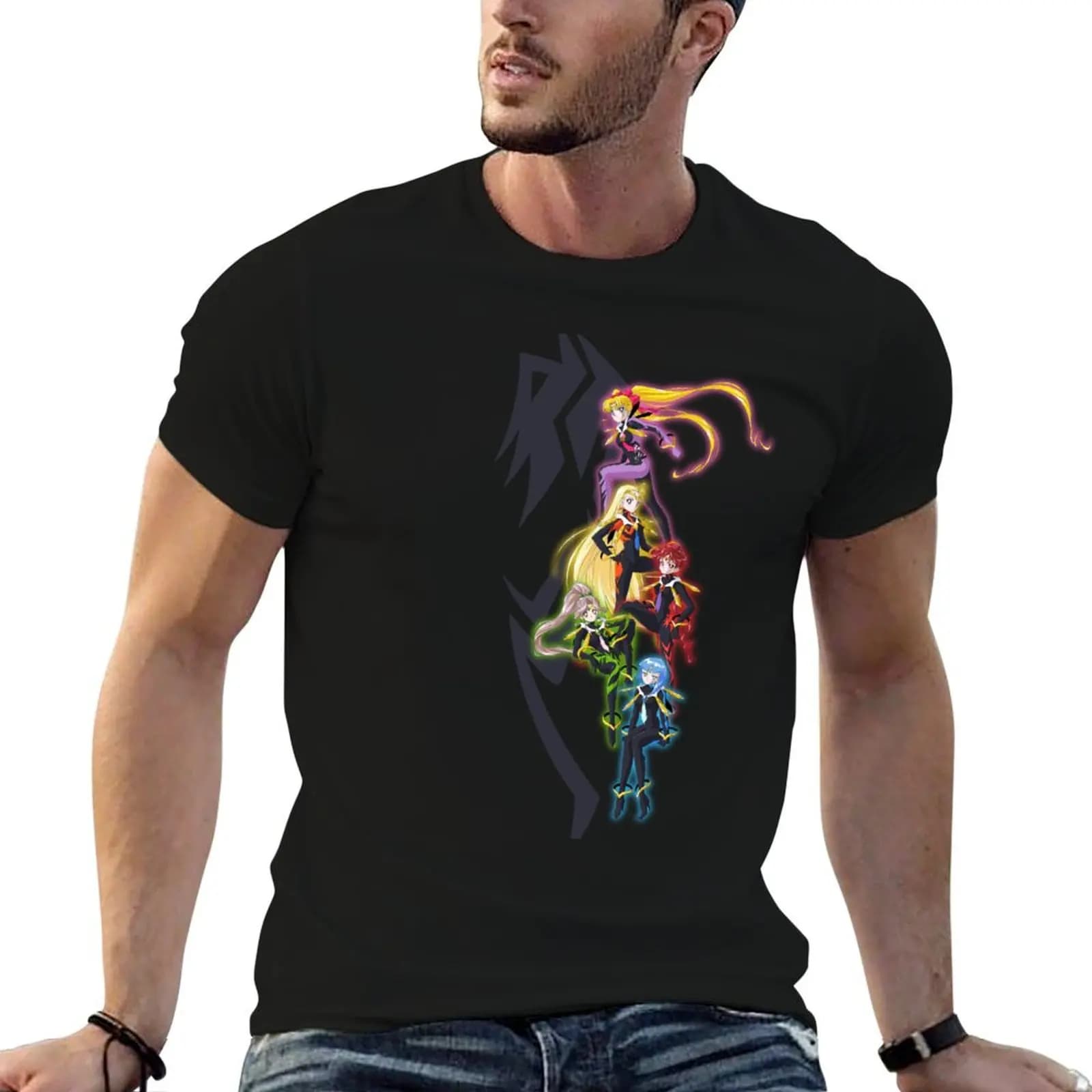 T-shirt Another Girls t-shirt in cotone nero tinta unita per uomo pacchetto magliette da uomo t-shirt essenziale in cotone