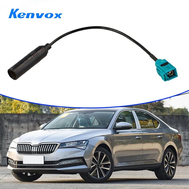 Cavo Adattatore Antenna Radio FM 12V per Auto, da Fakra Femmina a DIN Femmina, per VW Chrysler Gip Renault