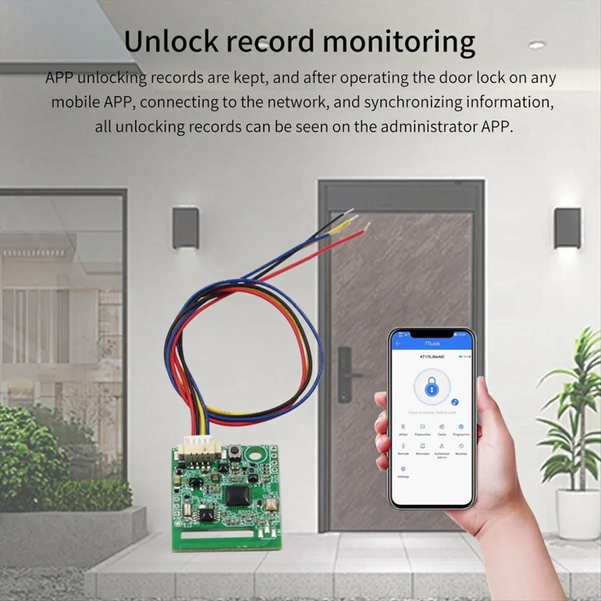 Modulo di Sblocco a Soffitto A89X Bluetooth per Serratura Elettronica Intelligente, Controllo APP, Modulo Interruttore Smart Home SN9243