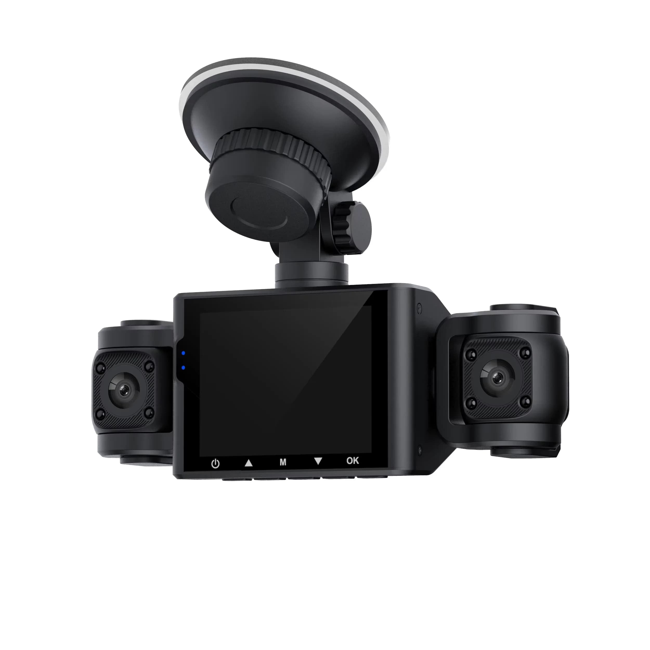 New 2,4 inch Dashcam 4 lenses 360 HD 1080P DVR for cars with night vision with rotating lens