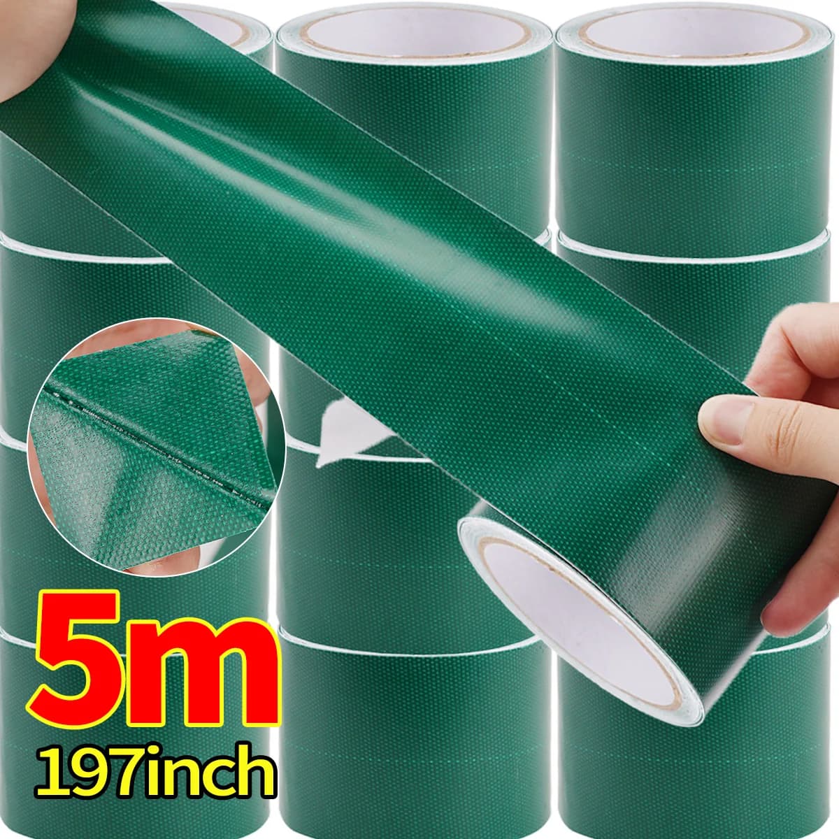 Nastro adesivo gommato per telone Nastro adesivo impermeabile per riparazione per tenda da campeggio all'aperto in tessuto