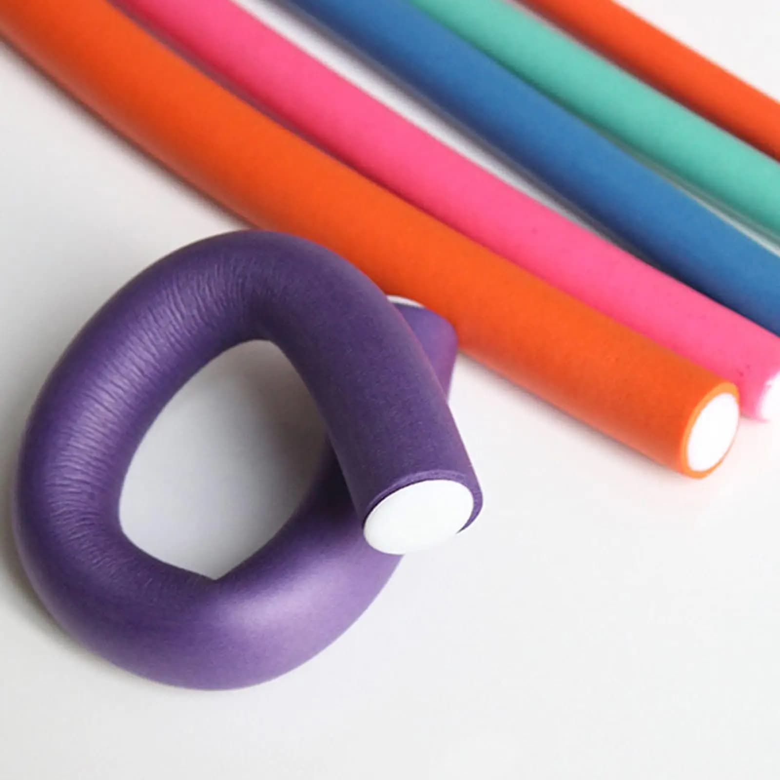 Set of 10 Flexible Bigodini from 9,45''' Without Heat, in Morbida Schiuma, Comfortable to Wear During the Sleep