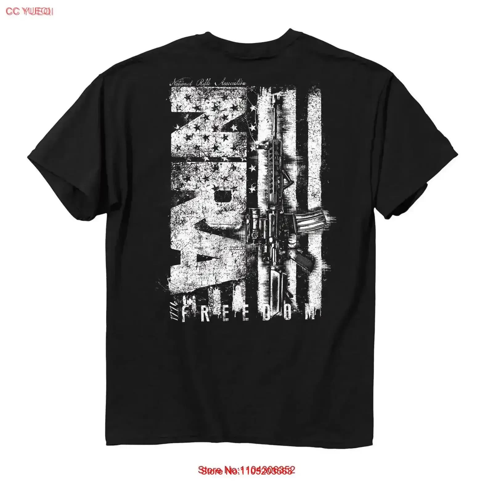 National Rifle Association NRA Grit Distressed Bandiera americana USA Guns T Shirt 7480 vintage lavato streetwear Versatile Leggermente