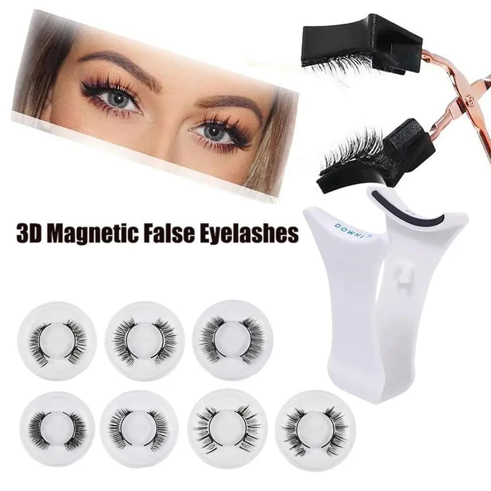1 Paio di Ciglia Magnetiche Facili da Usare, Strumenti per Extension Ciglia, Ciglia Finte 3D in Visone con Pinzette Magnetiche