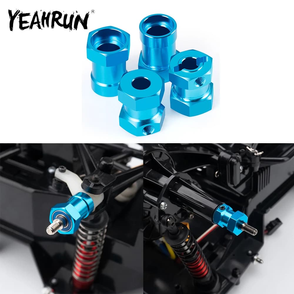 Adattatori di estensione mozzo ruota esagonale da 12 mm YEAHRUN per auto RC 1/12 Crawler Tamiya 57409, ricambi per upgrade Lunch Box