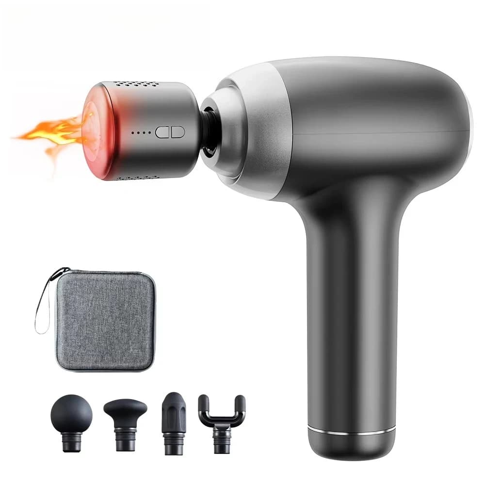 Rechargeable Body Massage Gun Portable Cordless Deep Tissue Heated Cold Therapy Muscle Fascia Gun