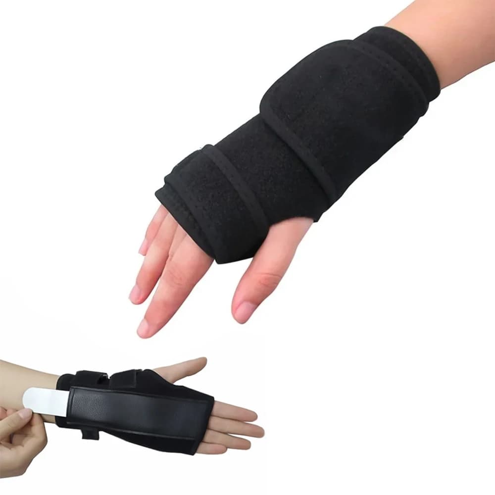 Cintura per fasciatura da polso Tutore per mano ortopedico Supporto per polso Stecca per dito Distorsioni Artrite Sindrome del tunnel carpale Strumento di supporto per tutore