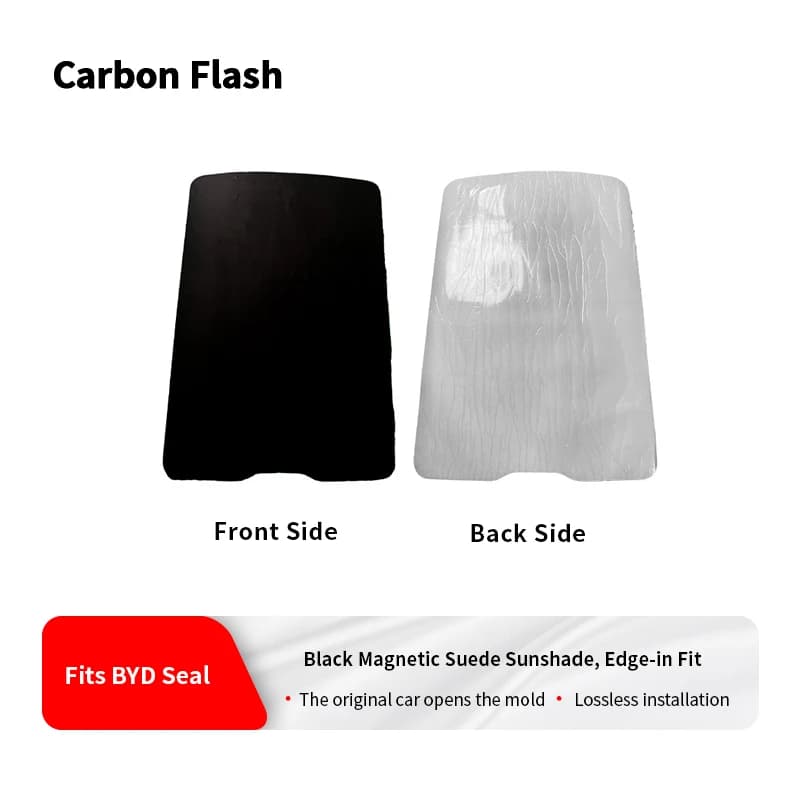For BYD Seal Sunroof – Static Suede Sunshade, Grey, Sunscreen & Thermal Insulation