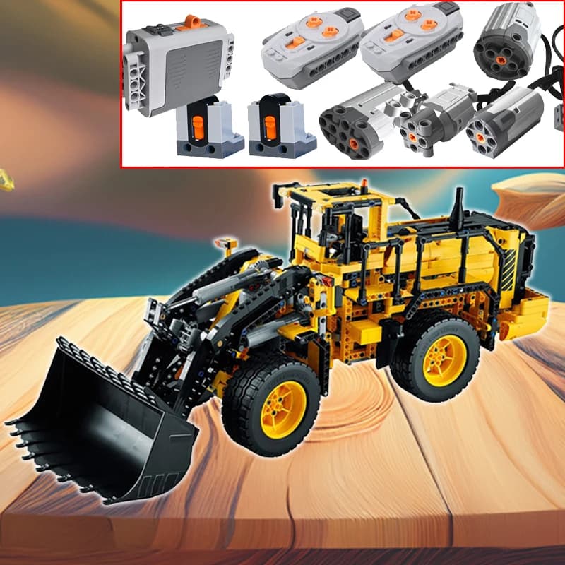 High-Tech Remote L350F Wheel Loader Truck Tractor Building Block Model 42030 DIY Mechanical Car Brick Toy for Kids Birthday Gift