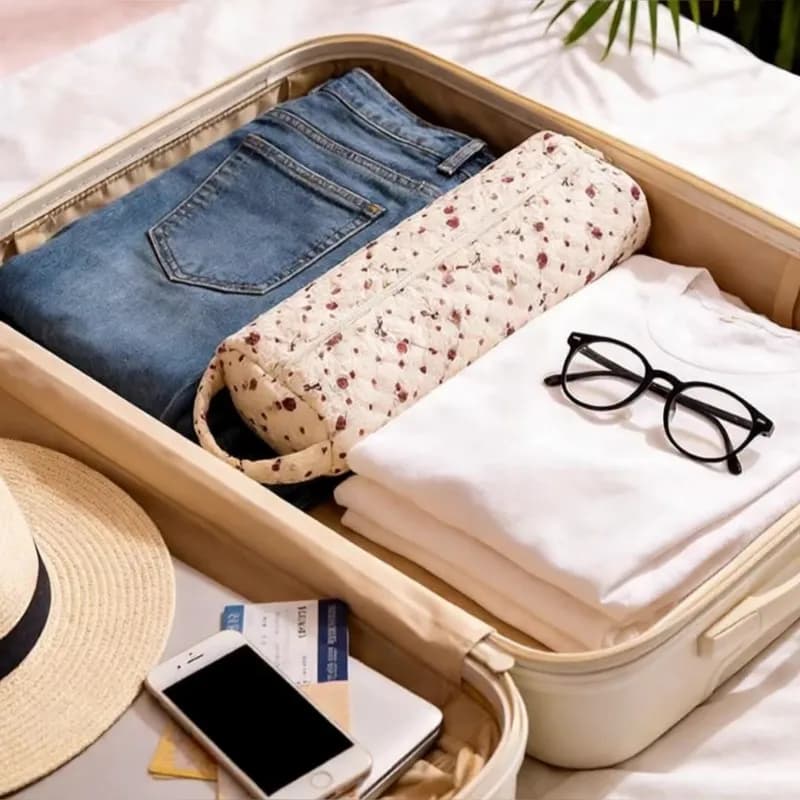 Cute Cartoon Hair Dryer Storage Bag Multi-functional Travel Toiletries Storage Bag, Curling Iron Storage Handbag, Dustproof