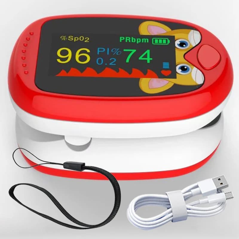 Rechargeable finger pulse oxygen in blood Monitor by finger Saturation Meter Cardiofrequencymetro Child Inch Oximeter