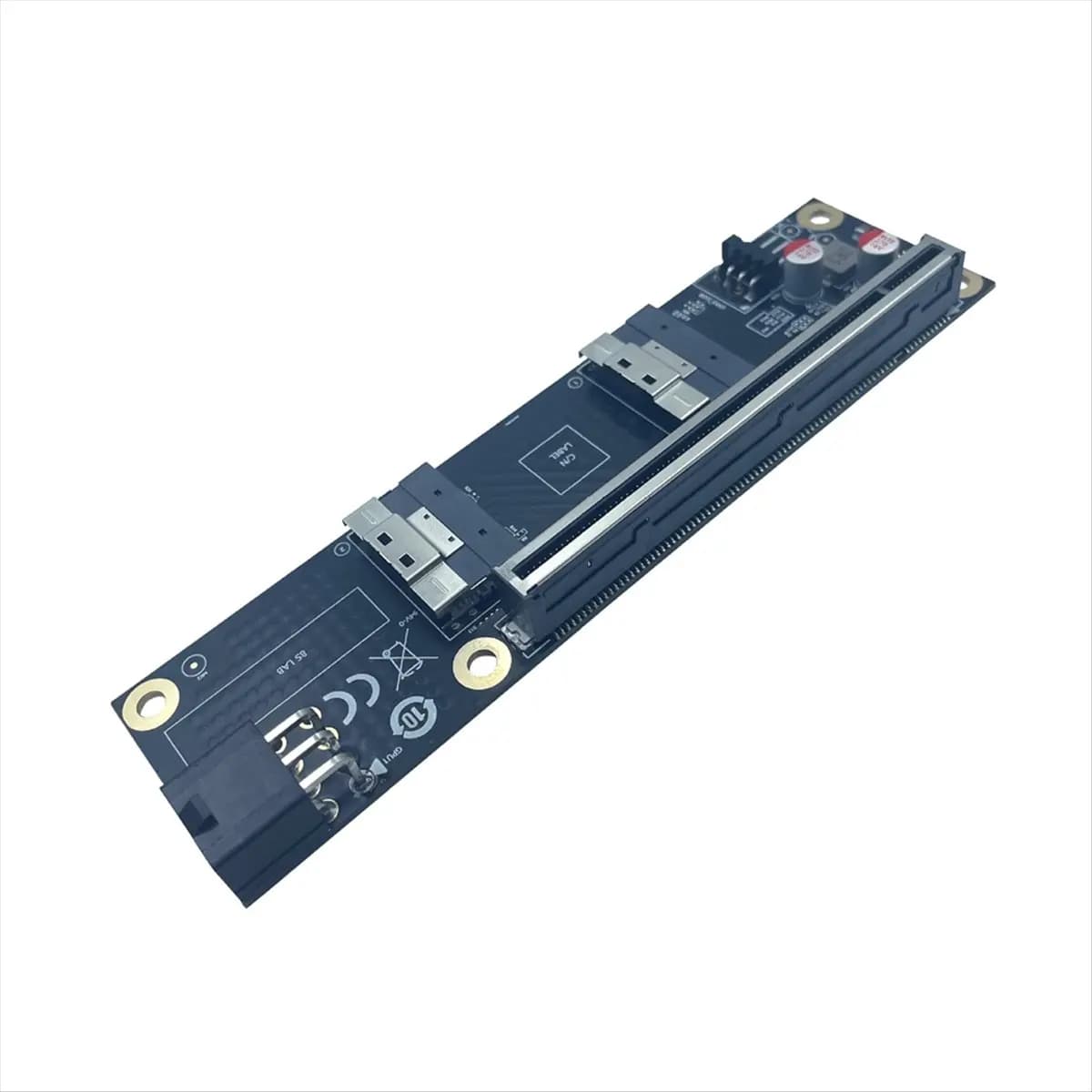 Scheda adattatore PCI-E 4.0 X16 a SlimSAS SFF-8654 a 2 porte GEN4 SFF-8654-8i SFF8654 Scheda riser per scheda video grafica GPU