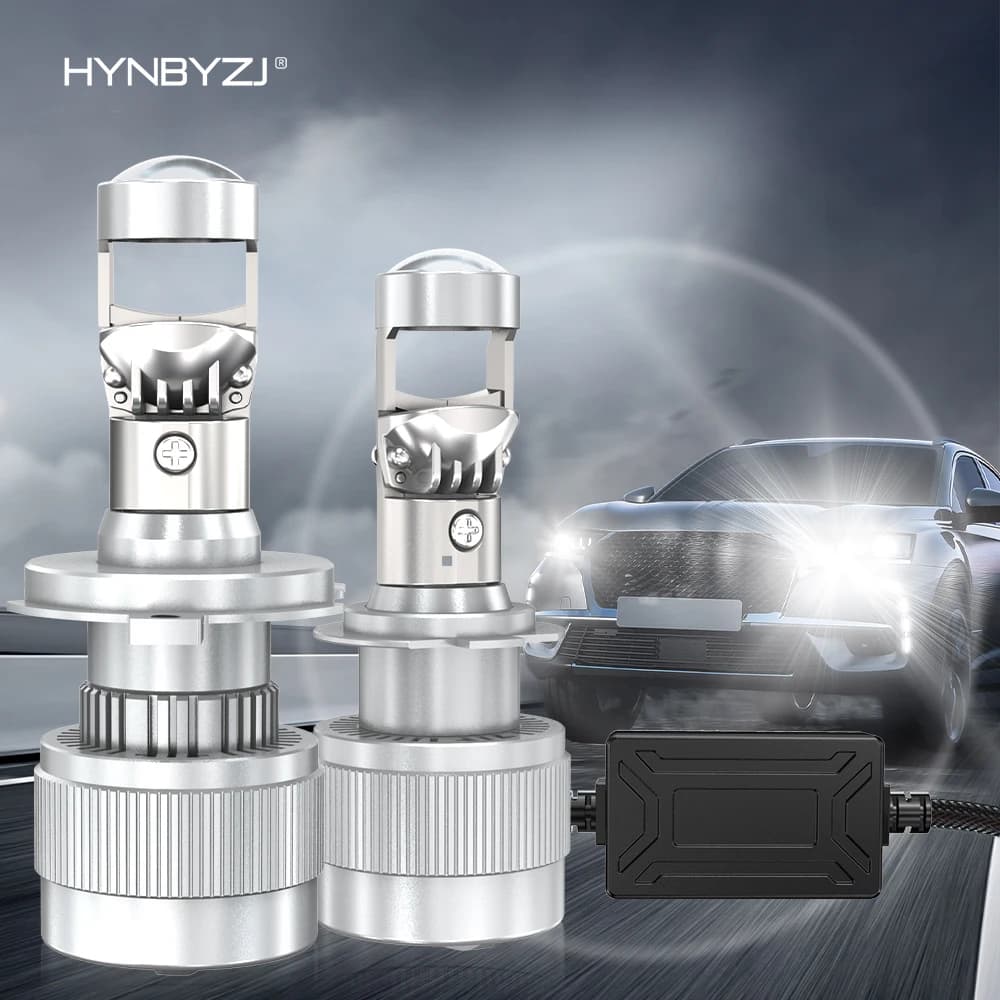 HYNBYZJ 4300K H7 Mini Proiettore LED H11 Lente Canbus H4 Faro automatico Turbo Lampada Proiettore automobilistico 6500K Luci a LED per auto