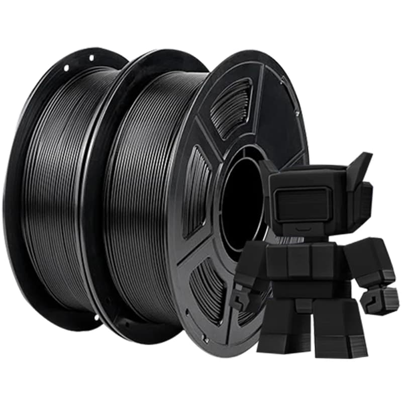 Filamento PLA 1.75mm, Nero, Pacchetto Filamento per Stampante 3D, Stampa Rapida, Precisione Dimensionale ±0.02mm, 250g 500g 1kg Nero