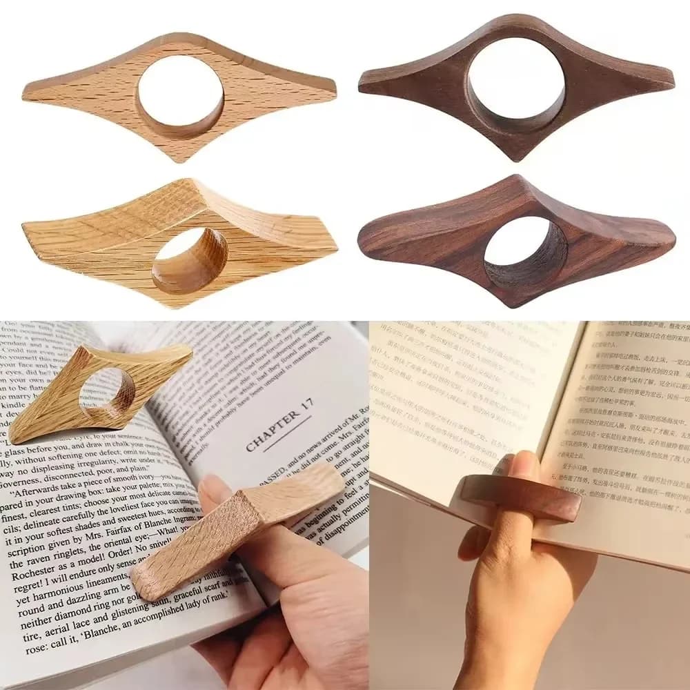 Hot Wood Inch Bookmark Reading With One Hand Book Holder per inch Book Holder for Office Book Lovers Help Tools for Fast Reading DIY