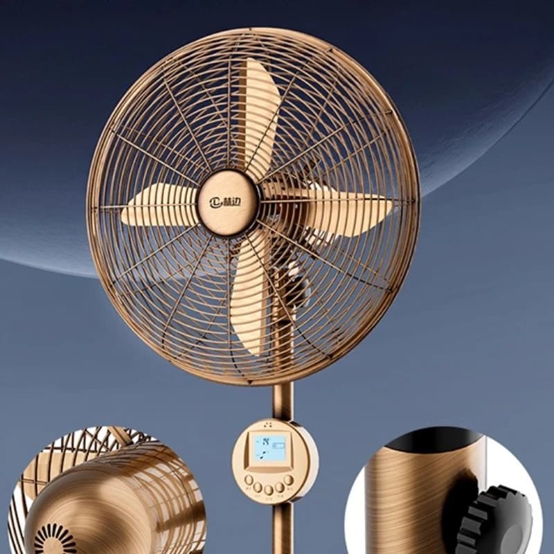 Ventilatore industriale interamente in metallo con altezza regolabile per uso commerciale, ventilatore elettrico per uso domestico, pavimento per soggiorno, forte energia eolica
