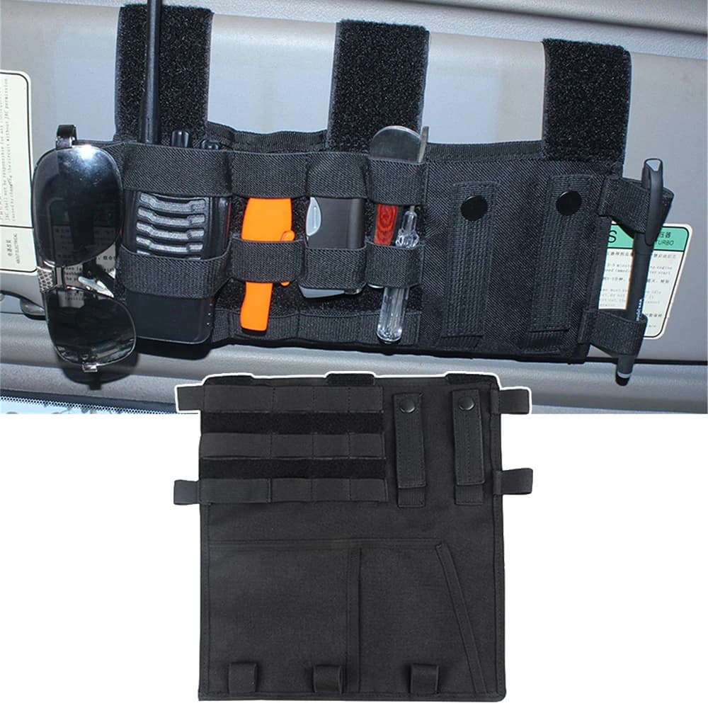 Per Suzuki Jimny per Jeep Wrangler TJ JK JL JT 1997-2025 Visiera parasole Borsa portaoggetti Organizer Tattico MOLLE Accessori interni auto