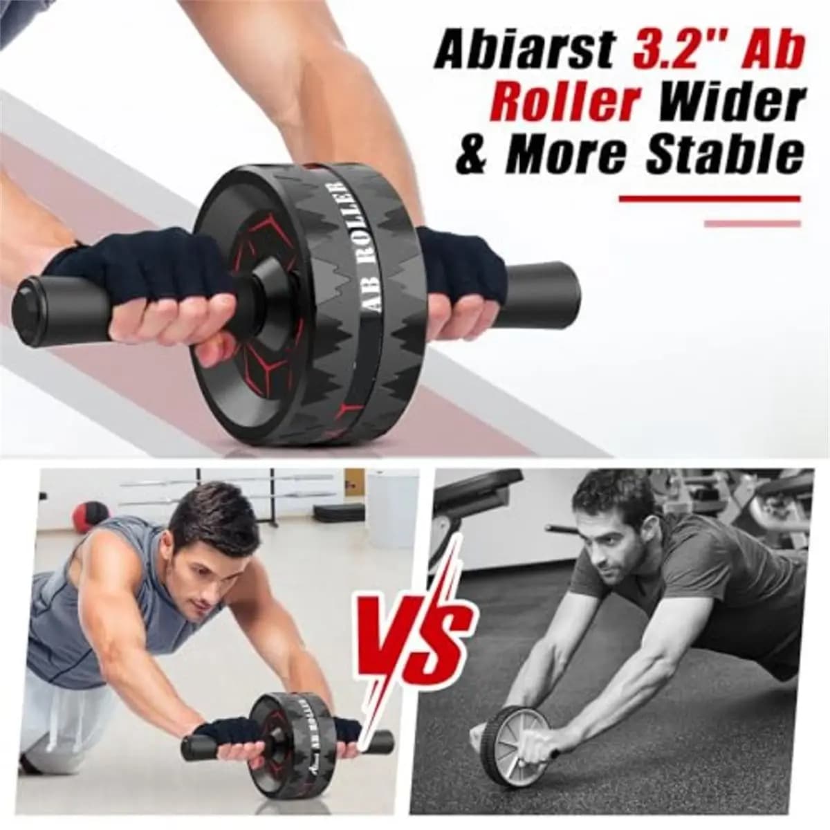 Ab Roller Wheel, Enhanced Stability and Comfort for Home Gym Core Strengthening