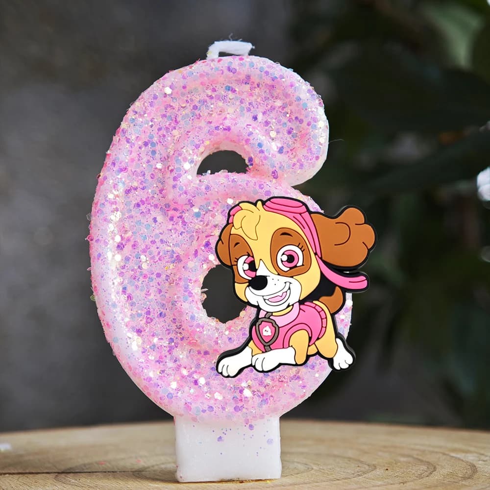 Paw Patrol Candle Number 0-9 Birthday Cake Candle Decoration Paw Patrol Birthday Party Cake Topper Baby Shower Decoration Gift