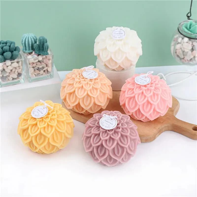 Nuovo Stampo in Silicone per Candele Fai-da-Te, Aromaterapia, Gesso, Sapone, Resina, Decorazioni per la Casa, Ornamenti a Forma di Fiore