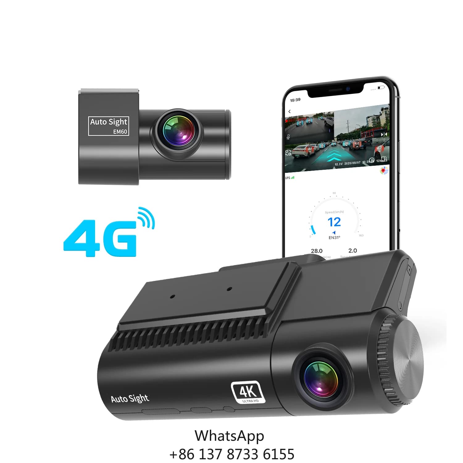 Dash Cam 4K Ultra HDR con Starvis 2, Dash Cam 4K TKA con Doppia Risoluzione IMX678, Super Visione Notturna, GPS, Modalità Parcheggio