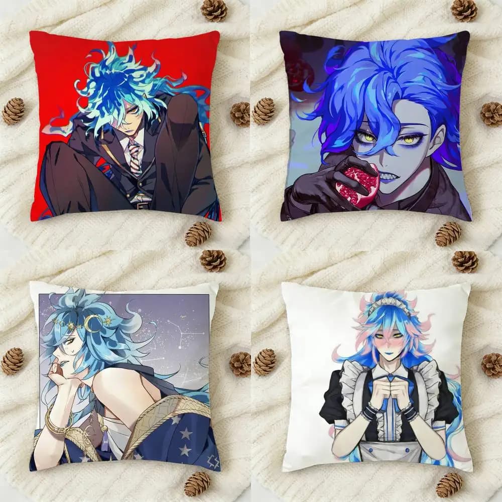 1 pz Federa Decorativa Quadrata Stampata su Due Lati con Cantante Virtuale Idia Shroud Lilia per Divano, Soggiorno, Arredamento Casa