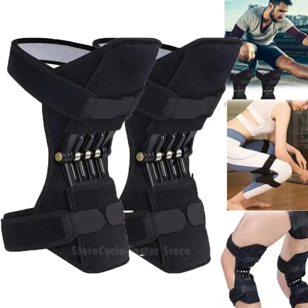 1/2PCS Rebound Primavera Protezione del ginocchio Booster Traspirante Fisso Booster Supporto Ginocchiere Antiscivolo Ginocchiere Protezione delle gambe