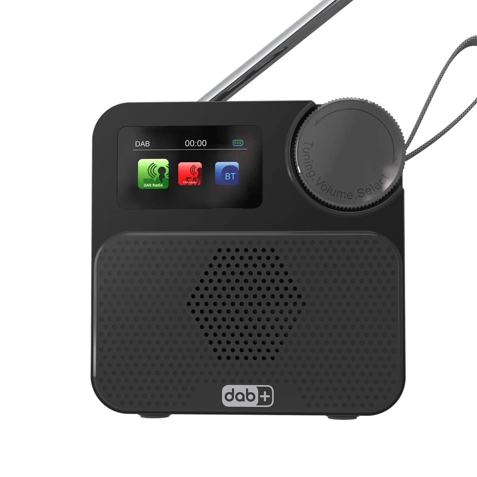 Radio FM Internet compatibile con Bluetooth, batteria integrata, radio digitale con display a colori da 1,47 pollici, antenna esterna, radio Wi-Fi