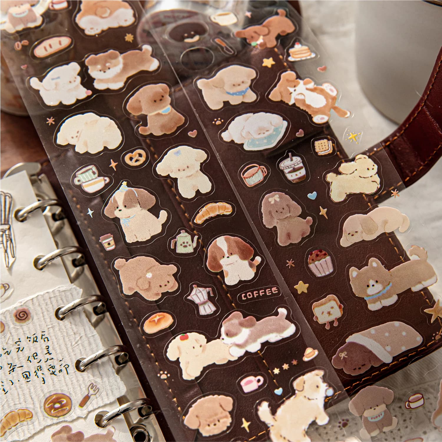50mm * 2m Cat and Dog Series Kawaii Ins Cute pet Sparkling Sand Washi Tape DIY Scrapbook Aesthetic Masking Tape