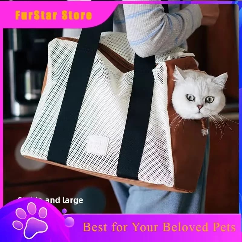 FurStarBreathable Mesh Pet Bags Comfort Cat Carrier Bag Pomeranian Poodle Small Dog Summer Carrier Perros Accesorios Cats Transp