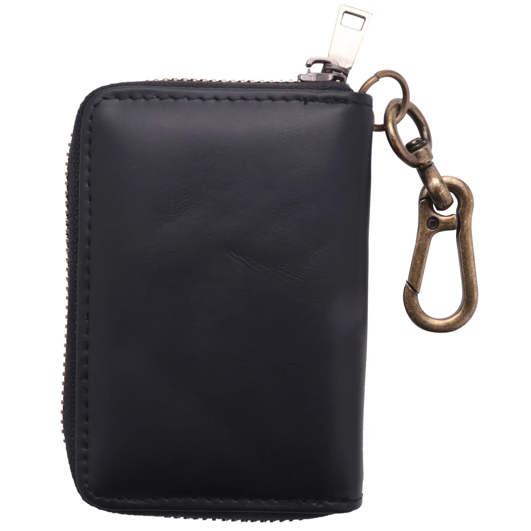 ABQR Wallet for Men's and Women's Leather Key Holder with Rfid Unisex Block Fashion Card Holder Black Keychain