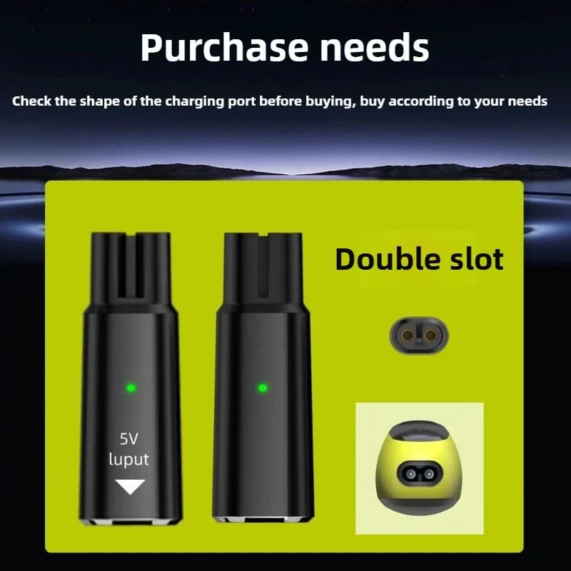 Adapter Charger Converter for Pop 5V Type C Razor for Philips OneBlade QP2724 QP2834 QP1424 QP1924 QP4631 Barba Trimmer