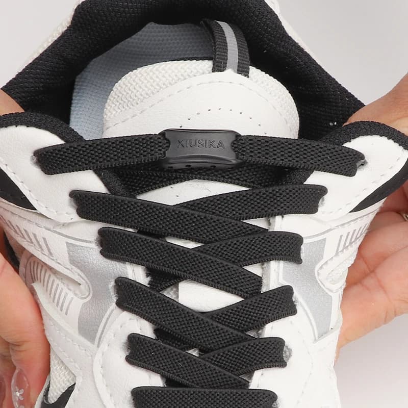 1 paio di lacci elastici Sneakers Tennis No Tie lacci delle scarpe adulti bambini 8MM appartamenti larghi lacci delle scarpe in gomma senza cravatte accessori per scarpe