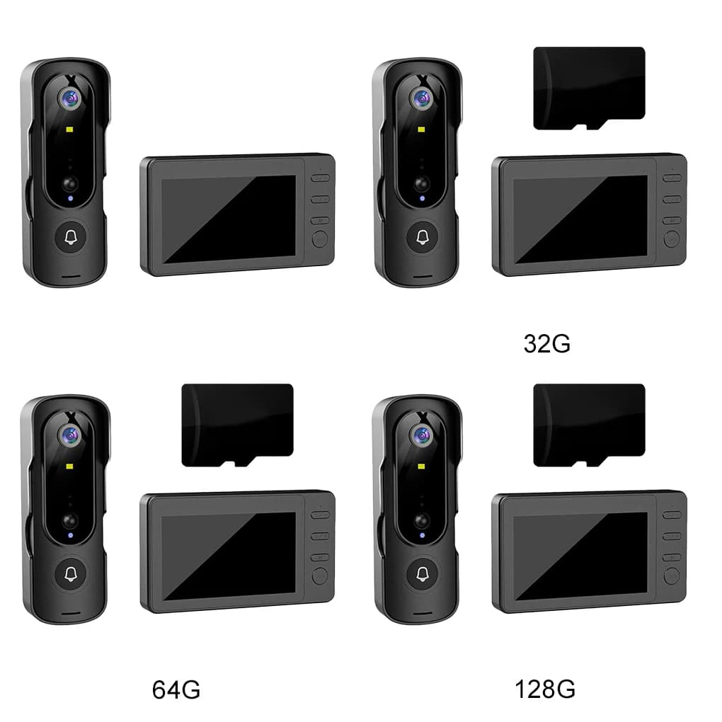 Videocamera per campanello senza fili Angolo di visione di 160 gradi Videocitofono per visione notturna impermeabile Videocamera per campanello
