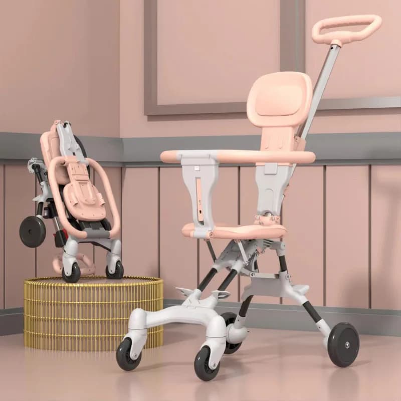 Passeggino per bambini antiurto a 4 ruote, passeggino da viaggio OneSecond Fold, marsupio per seggiolino reclinabile, passeggino leggero approvato per l'aeroporto