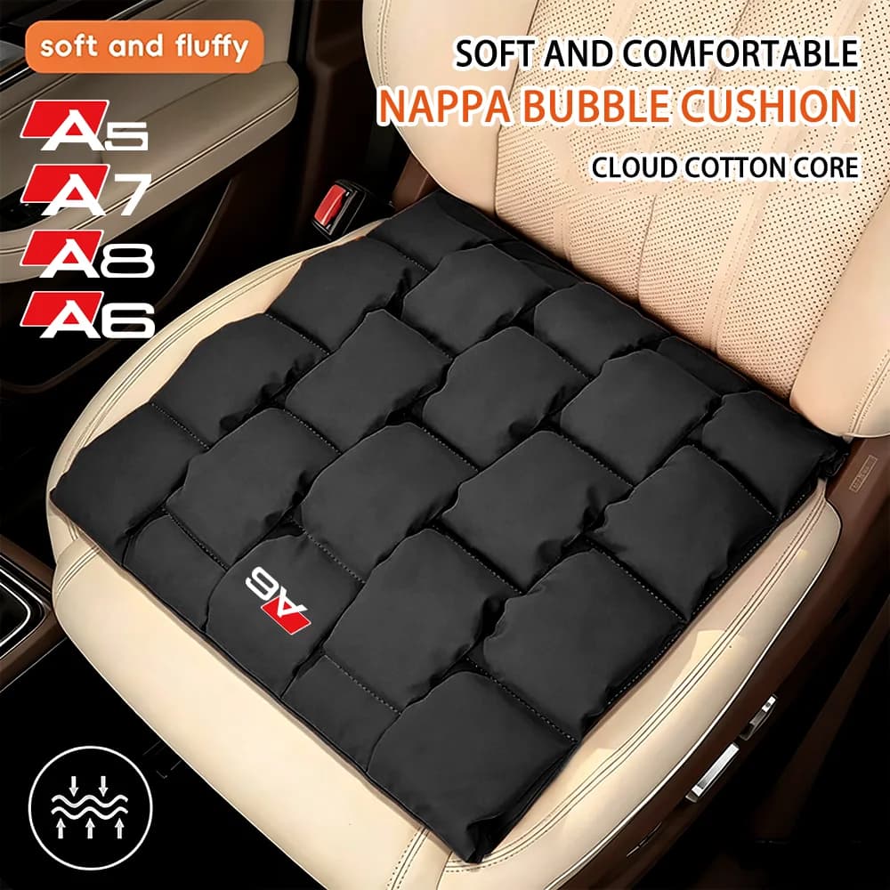 Anti-Stain Car Seat Cushion Soft Breathable Square Passenger Seat Cover Chair Mat for Audi A5 A6 A7 A8 Car Interior Accessories