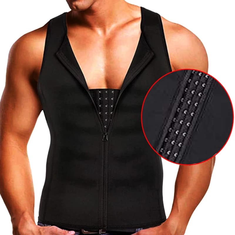 Cintura da uomo con cinturino modellante dimagrante Corsetto dimagrante Gilet Compressione Shapewear Slim Gilet brucia grassi superiore a tre petti