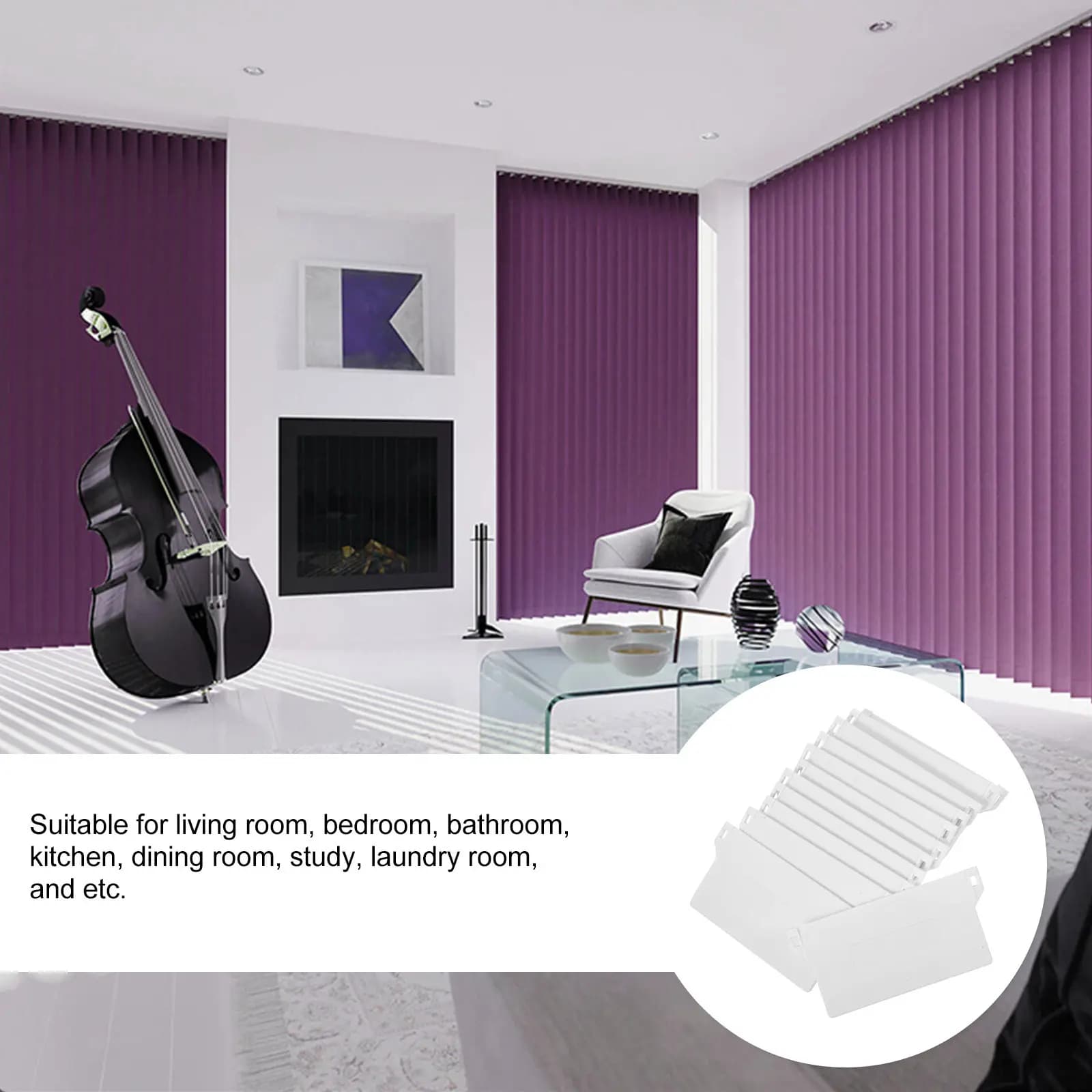 12Pcs Plastic Vertical Blind Bottom Plates for 89Mm Slats Heavy Weight Replacement Blinds Accessories Curtain Window Parts