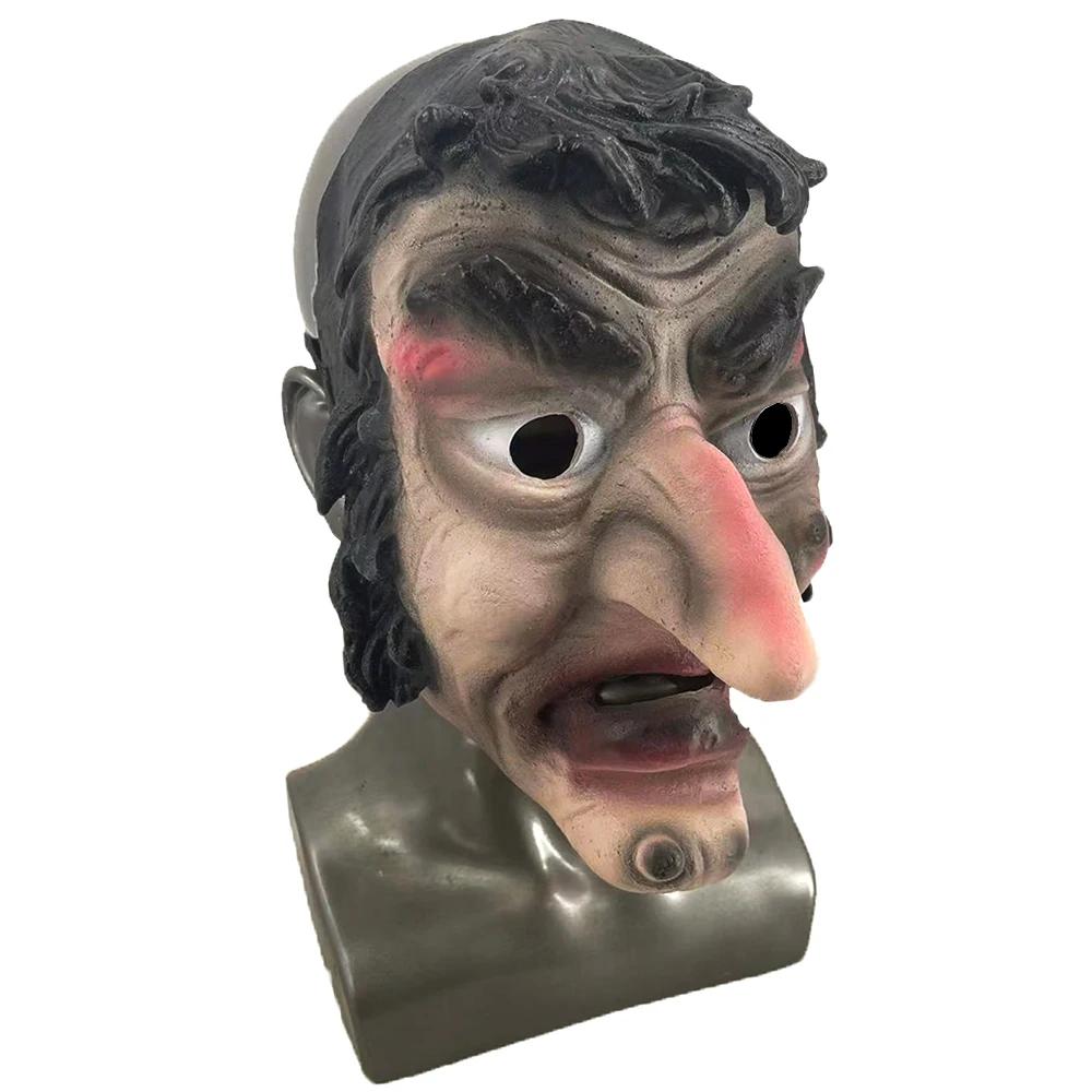 Halloween New Latex Full Face Mask Big Nose Man Mask Horror Toy Party Mask puntelli Horror giocattolo spaventoso forniture per la decorazione delle vacanze
