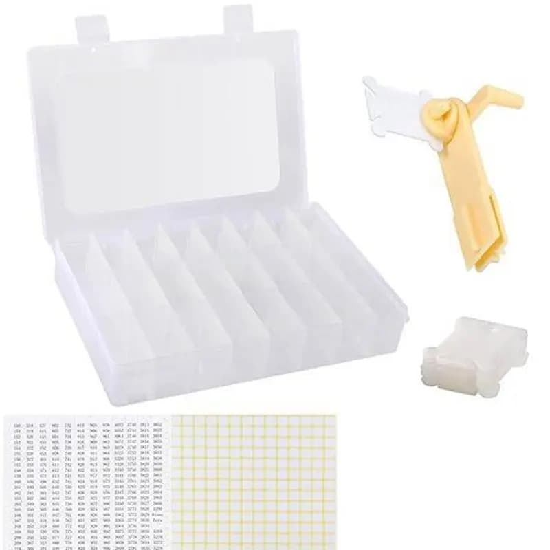 【ORNAMENT】Organizzatore per fili da ricamo - Scatola porta fili per punto croce - Strumenti per conservazione e avvolgimento dei fili per cucito fai da te