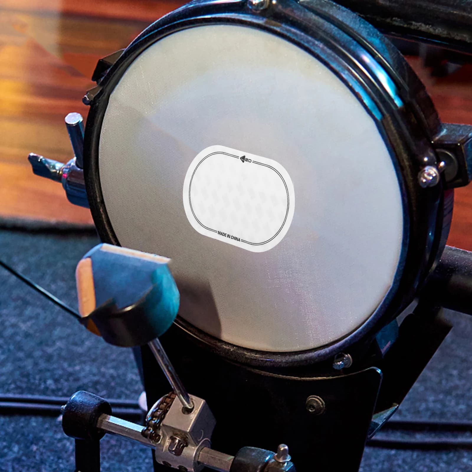 2 pezzi di protezione per pad doppio calcio, riutilizzabile, impermeabile, protezione per la testa del tamburo, accessori per percussioni, parti di strumenti per toppe sulla pelle del tamburo