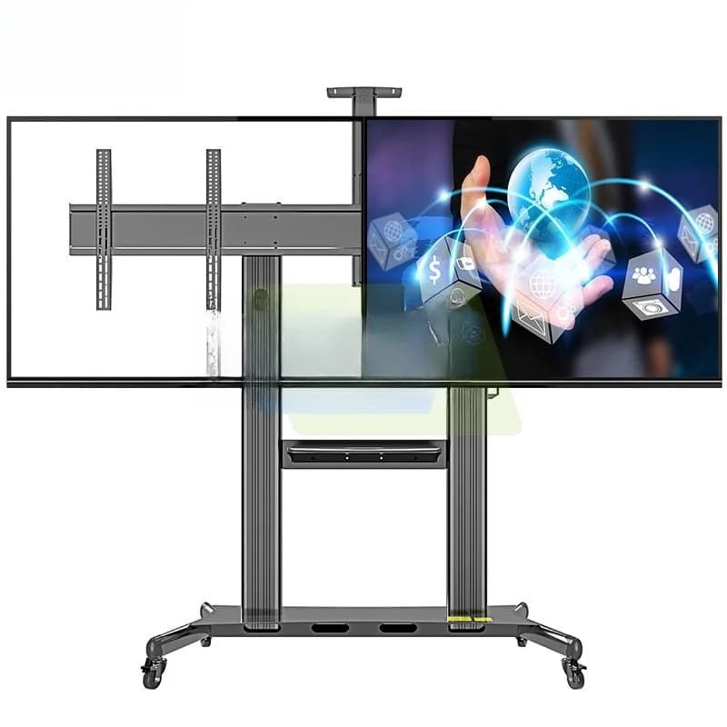 Support for double-mounted AF200 monitor, side by side with wheels
