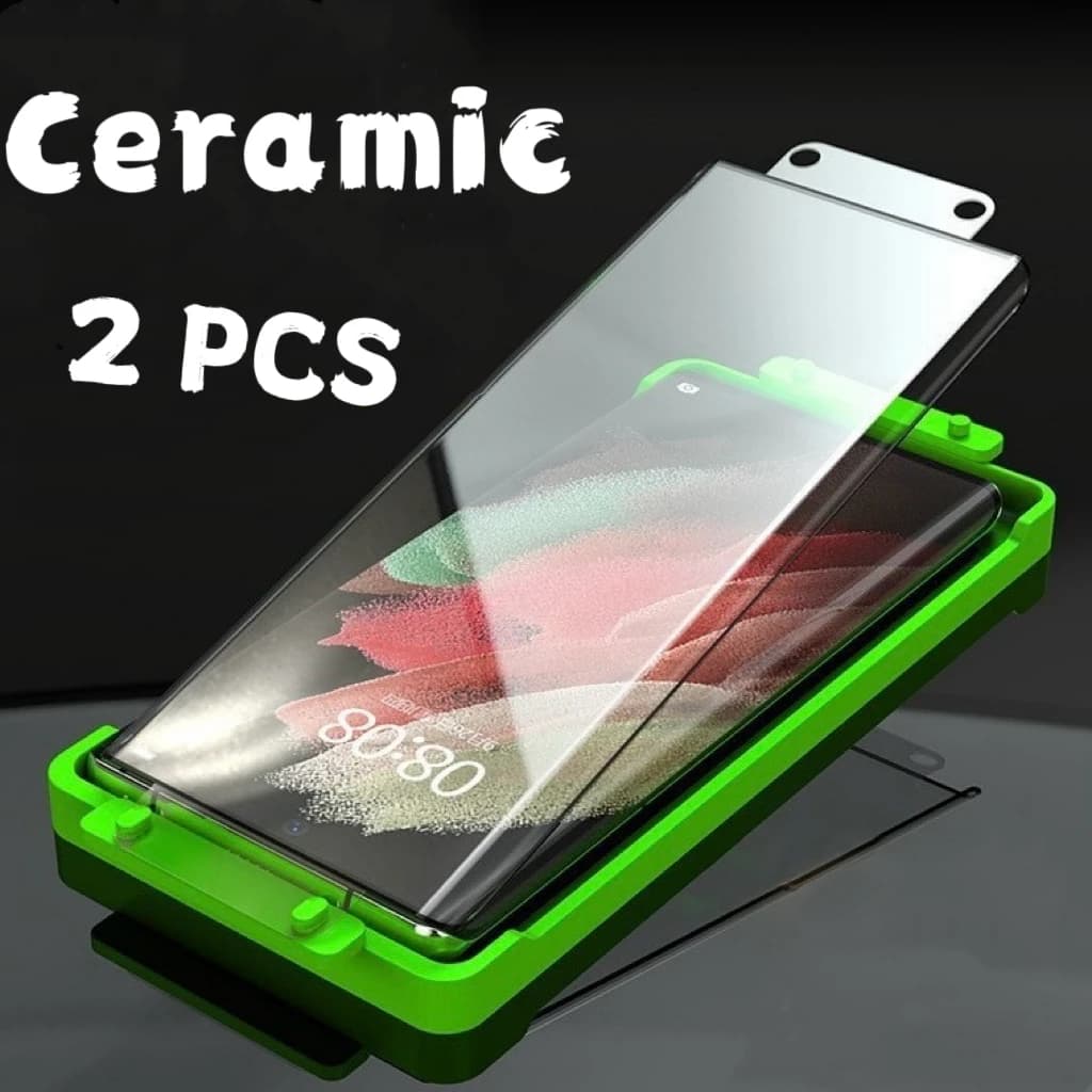 2PCS Protezione Dello Schermo Colla Completa per Samsung Galaxy S23 S24 S22 S21 S20 S10 Nota 20 Ultra 10 Plus Pellicola Ceramica Curva non di vetro