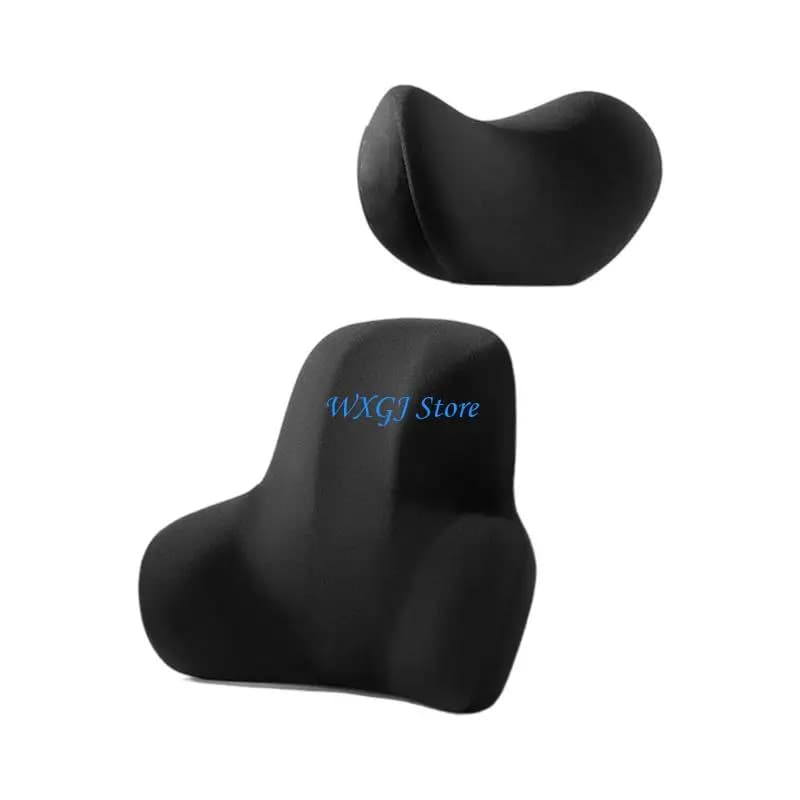 Cuscino per seggiolino auto 37JE con supporto per il collo, imbottitura in memory foam per lunghi viaggi, cuscino per sedile