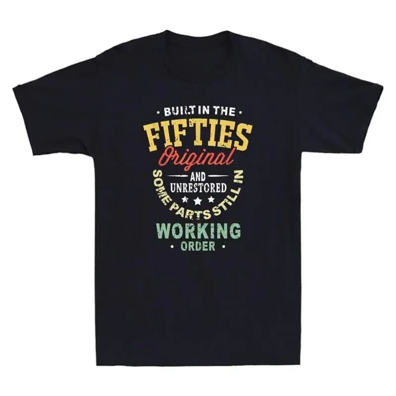 Compleanno degli anni '50 costruito negli anni '50 T-shirt da uomo vintage originale e non restaurata
