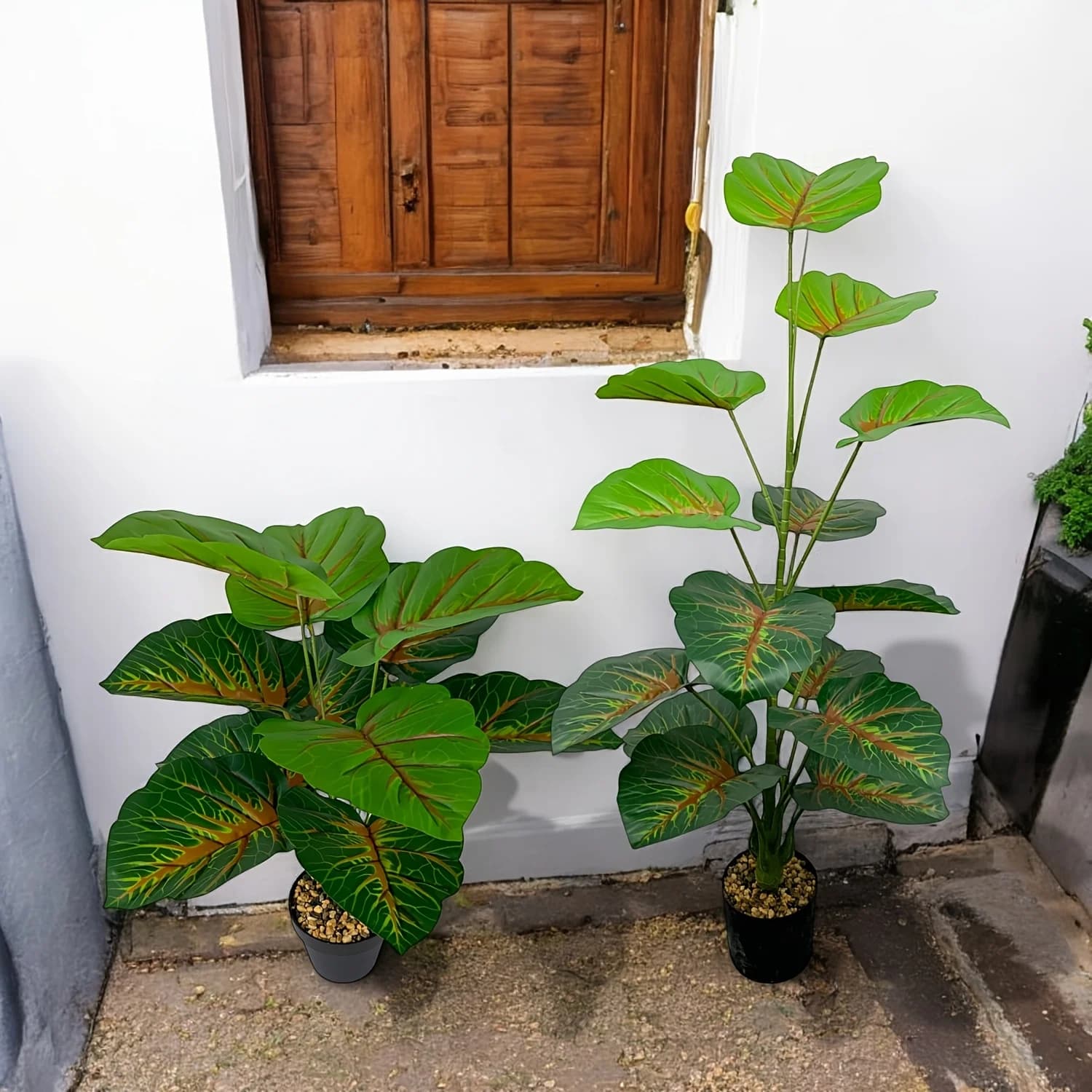 1 piece of artificial green plant red root and home decoration leaf uses artificial plants to create your green space plant
